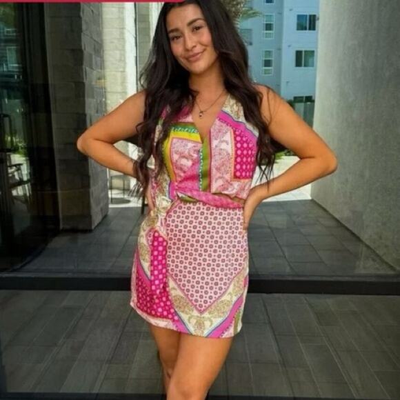 ZARA BLOGGER FAVORITE PATCHWORK PRINT DRESS - Picture 5 of 14